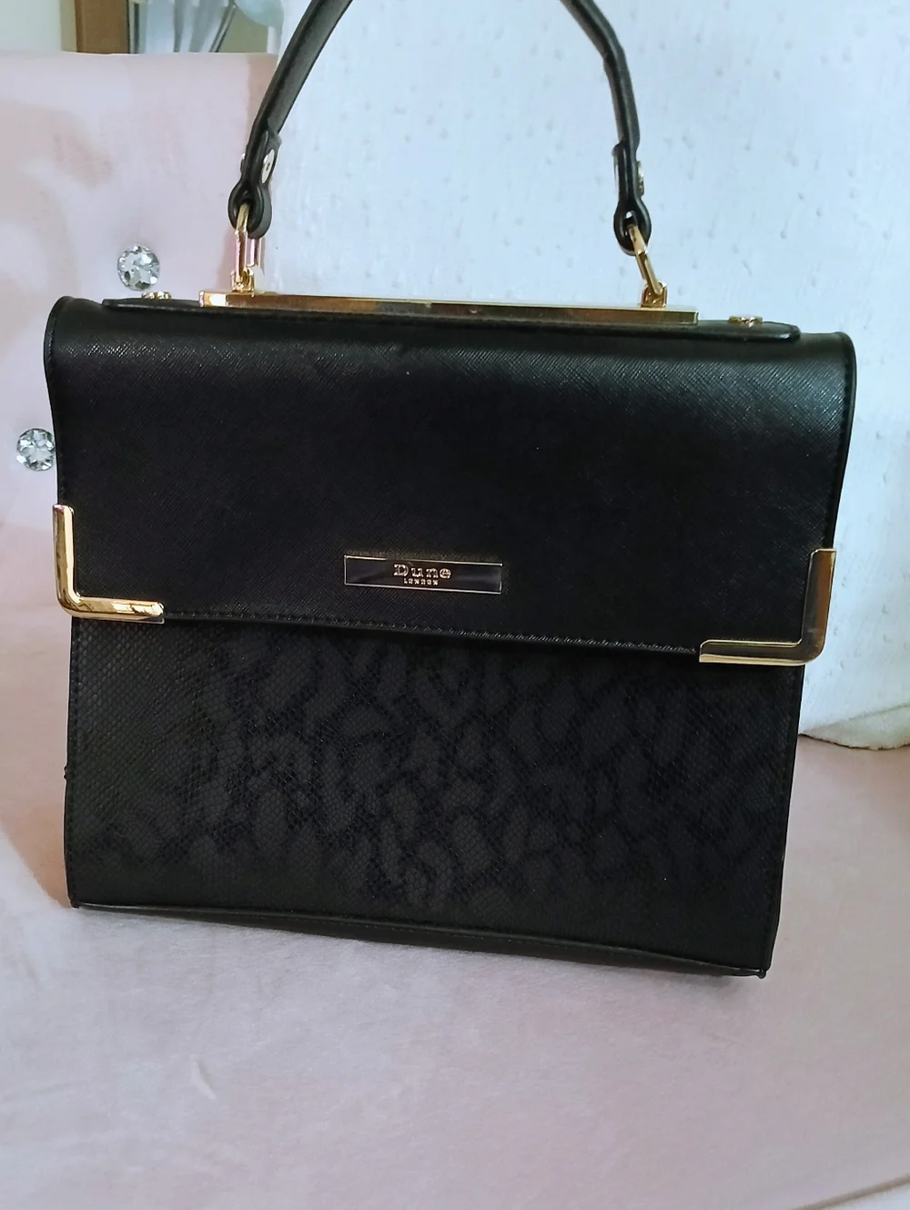 Dune London Black Structured Top-Handle‎ Bag